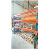 Image 2 : 2 BAYS OF BLUE AND 0RANGE INDUSTRIAL PALLET RACKING W/MESH DECK - 3 UPRIGHTS/12 SIDE RAILS