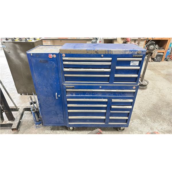 EVERCRAFT 16 DRAWER W/SIDE CABINET MOBILE TOOL BOX AND CONTENTS