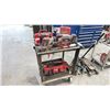 Image 1 : MOBILE 2 TIER STEEL WORK CART - 33" X 25" X 36 1/2" HIGH