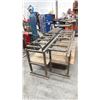 Image 2 : MOBILE STEEL WORK CART (30"X 24"X 37" HIGH) AND 2 STEEL MATERIAL ROLLER CONVEYERS - APPROX.