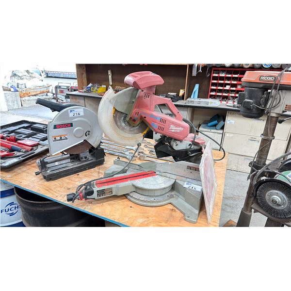 MILWAUKEE 12" SLIDING COMPOUND MITRE SAW W/DIABLO 12" BLADE