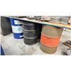 Image 2 : GROUP OF 6 EMPTY 50 GALLON METAL BARRELS