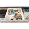 Image 11 : WORK BENCH W/BACKBOARD AND 5 CABINETS WITH ASSORTED MISCELLANEOUS ITEMS INCLUDED