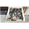 Image 12 : WORK BENCH W/BACKBOARD AND 5 CABINETS WITH ASSORTED MISCELLANEOUS ITEMS INCLUDED