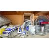 Image 4 : SHELF OF ASSORTED VEHICLE PARTS INCLUDING LIGHT BULBS, AN ALTERNATOR, NAPA CONTROL ARMS
