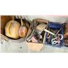 Image 4 : ASSORTED SHOP EQUIPMENT INCLUDING A FILTER IN BAG, JERRY CANS, INDUSTRIAL METAL D-RINGS & WRENCHES