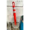 Image 2 : PALLET OF RUBBER & WOODEN TIRE CHULKS WITH A REFLECTIVE TRAFFIC CONE