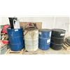 Image 1 : FILLED/PARTLY FILLED INDUSTRIAL OIL/LIQUID BARRELS WITH FILL-RITE 12 VOLT DC