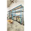 Image 1 : 3 BAYS OF BLUE INDUSTRIAL PALLET RACKING - 4 UPRIGHTS/18 SIDE RAILS