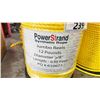 Image 2 : 3 SPOOLS OF YELLOW 3/8" POWER STRAND SYNTHETIC ROPE AND 1 SPOOL OF PLASTIC YELLOW CHAIN