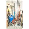 Image 1 : ASSORTED INDUSTRIAL TOOLS INCLUDING PIPE WRENCHES, JACKS, MECHANICS VICES & SQUARES/LEVELS