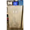 Image 1 : PRO SOURCE 2 DOOR METAL STORAGE CABINET WITH CONTENTS (36"W 18"D 65.5"H)