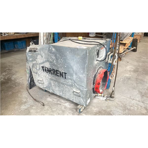 ABATEMENT TECHNOLOGIES INDUSTRIAL MOBILE FAN *HAS DAMAGE IN REAR*