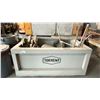 Image 1 : LARGE WOODEN CRATE OF PIPE BENDERS, PIPE THREADERS & CUTTING EQUIPMENT, ASSORTED AIRLINE HOSE,