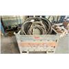 Image 1 : INDUSTRIAL METAL LIFT TOTE WITH ASSORTED ELECTRICAL WIRE AND EXTENSION CORDS