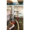Image 2 : STEEL CAGED LIQUID STORAGE CONTAINER (SOME CONTENTS INSIDE) WITH PUMPS, DISPENSING NOZZLE