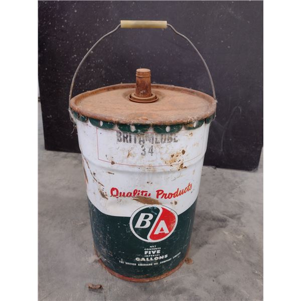 B/A 5 gallon oil pail