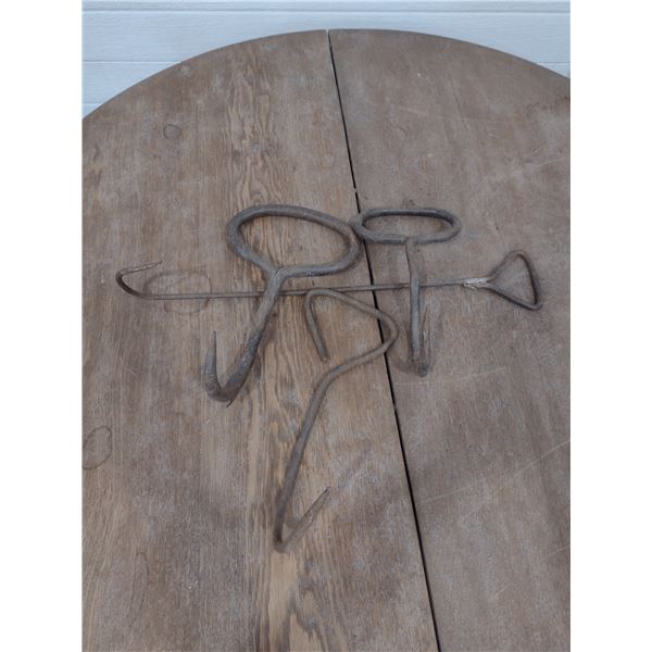 collection of bale hooks