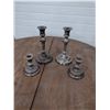 Image 1 : 4 silver plate candle holders