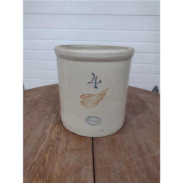 4 gallon red wing crock