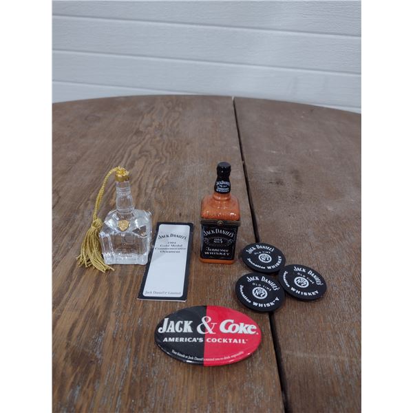 Assortment of Jack Daniel's trinkets