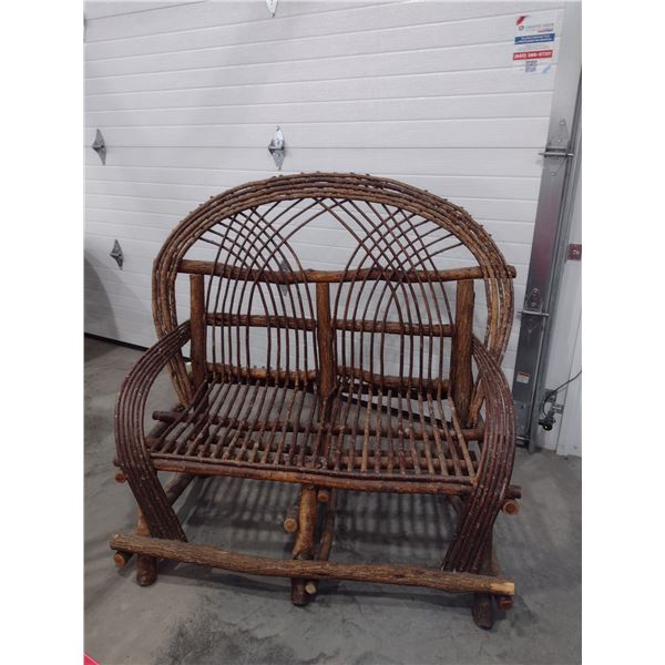 Diamond willow bench