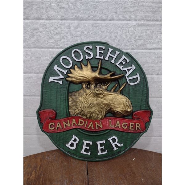 Plastic moosehead beer sign