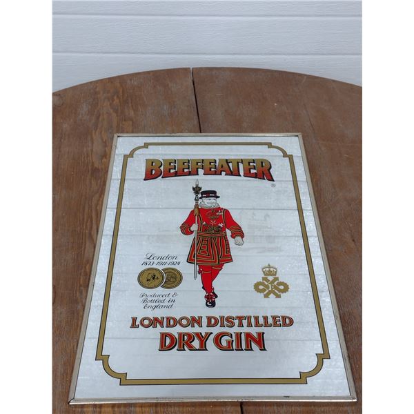 Beef eater advertising mirror