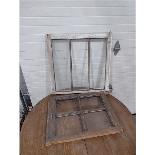 2 antique windows