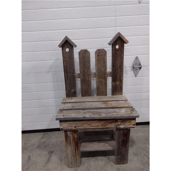 Barn board mini bird house bench
