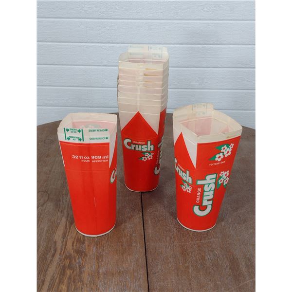 Orange Crush take out containers.