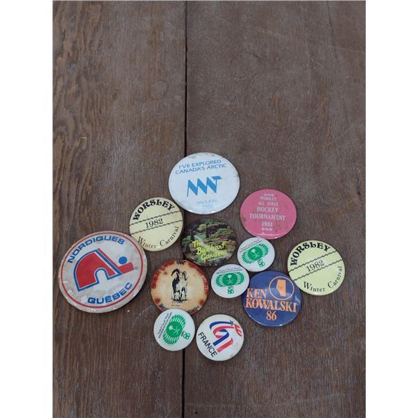 assortment of shirt pins