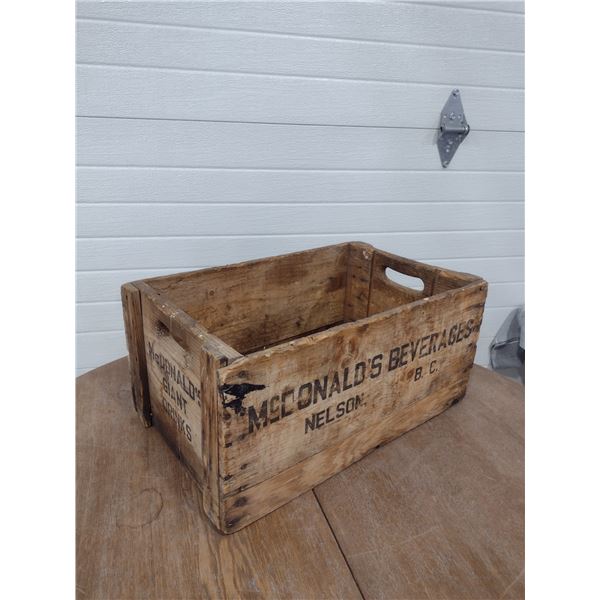 McDonald's beverages crate