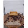 Image 1 : wooden crate of assorted antique tools