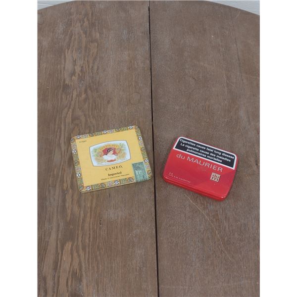 2 cigarette tins