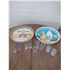 Image 1 : 2 drink serving trays with shooter glasses