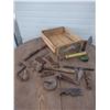 Image 1 : collection of antique tools in wooden crate
