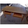 Image 1 : wooden table with two drawers