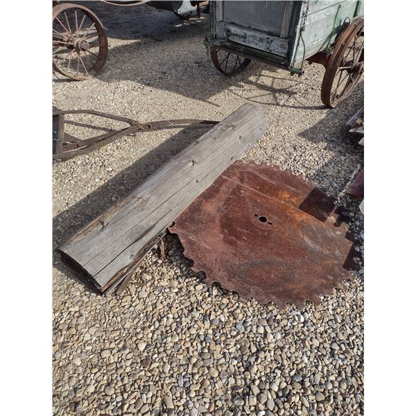 headsaw in log yard ornament