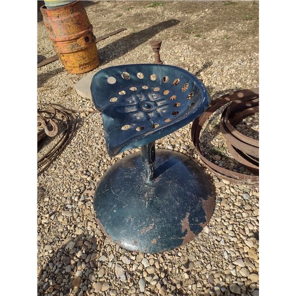 chair made from tractor seat