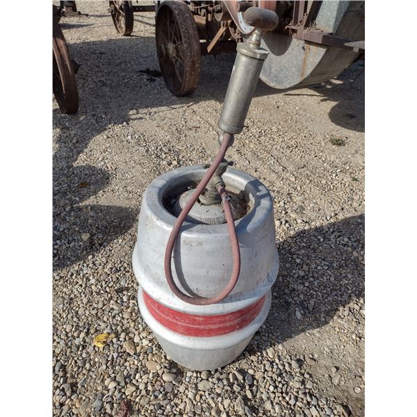 beer keg with pump