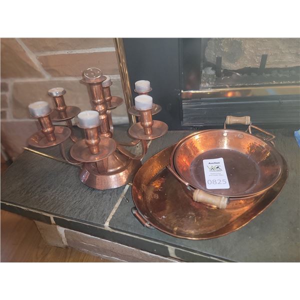 Copper Candle Holder, Dceor A