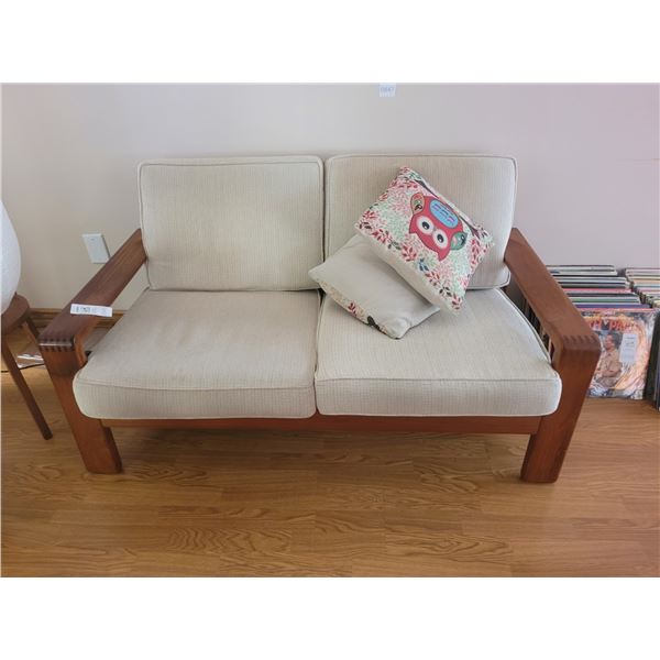 Vintage Teak Love Seat c1970 C