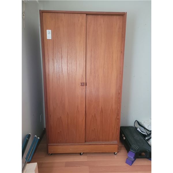 Teak Rolling Wardrobe C