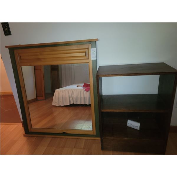 Mirror & Open Cabinet C