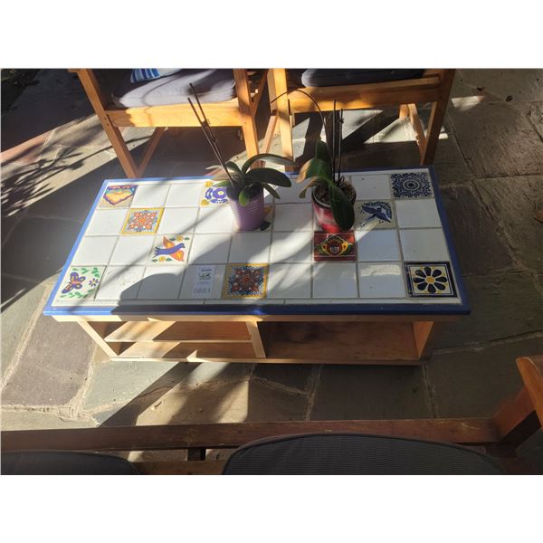Tiled Top Patio Coffee Table B