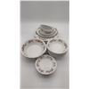 Image 1 : Pink Rose Motif Dinner Set
