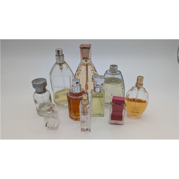 Assortment of high brand name perfumes