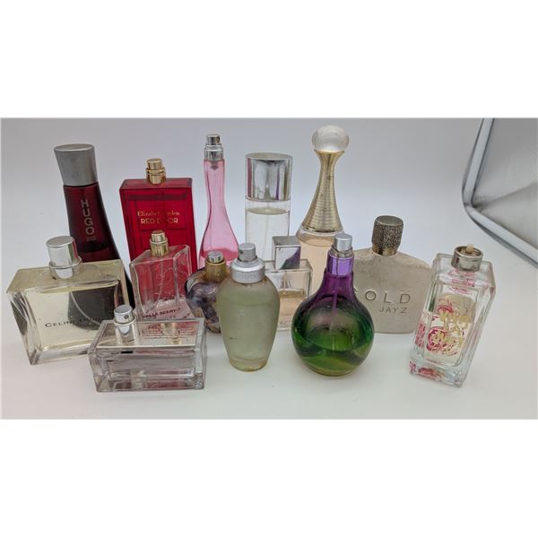 collection of high brand name perfumes