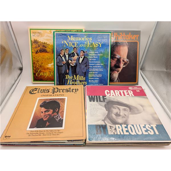 Collection of Retro Vinyl Records